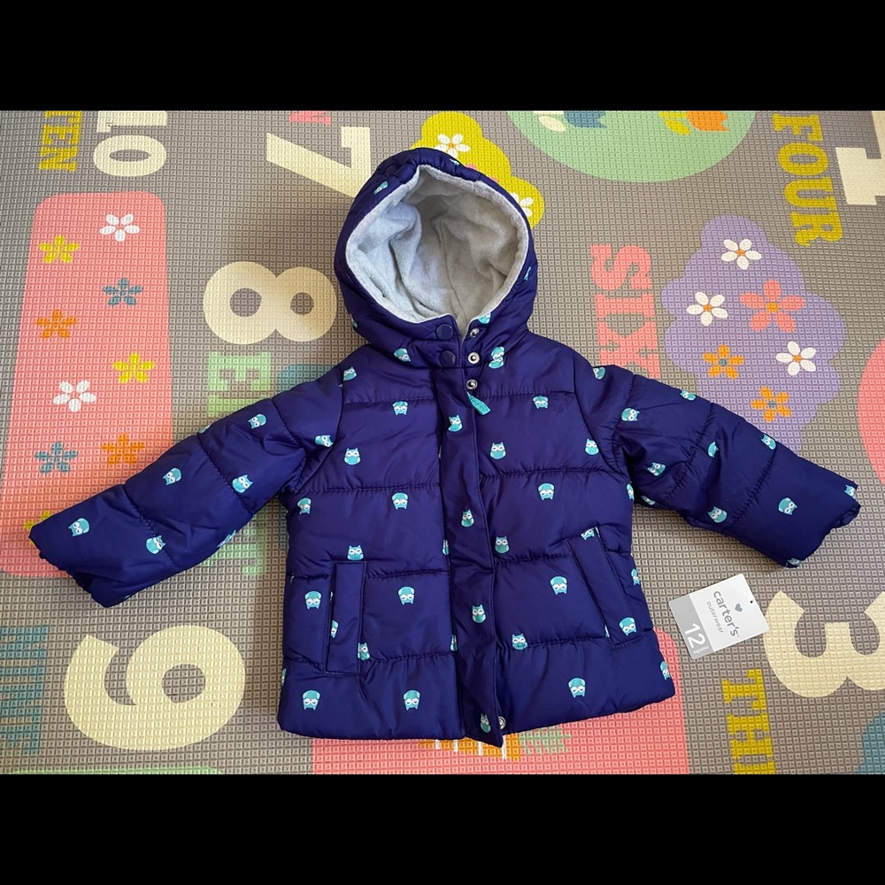 New Carter’s baby puffer jacket 12m